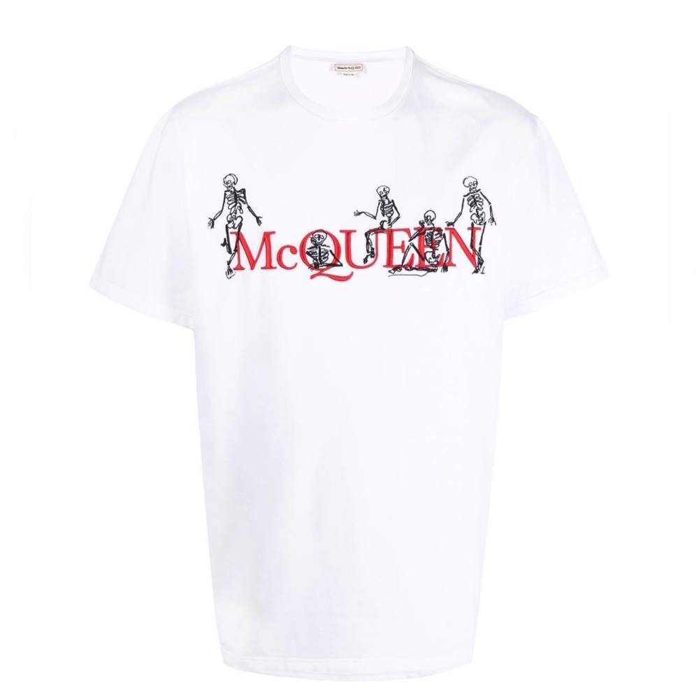 ALEXANDER MCQUEEN Embroidered Skeletons tee
